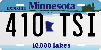 MN license plate 410TSI