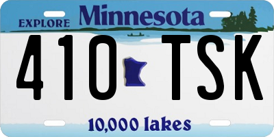 MN license plate 410TSK