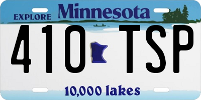 MN license plate 410TSP