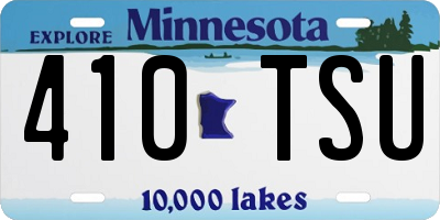 MN license plate 410TSU