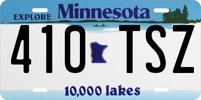 MN license plate 410TSZ
