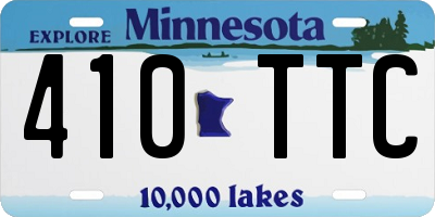 MN license plate 410TTC