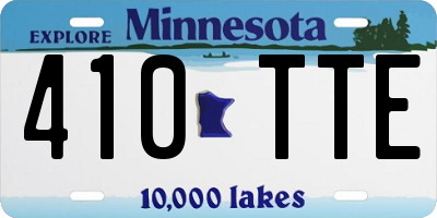 MN license plate 410TTE