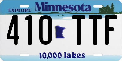 MN license plate 410TTF