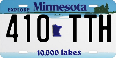 MN license plate 410TTH