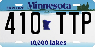 MN license plate 410TTP
