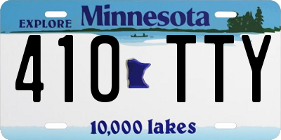 MN license plate 410TTY