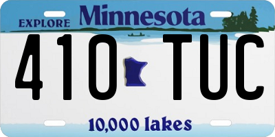 MN license plate 410TUC