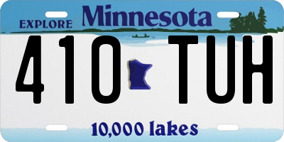 MN license plate 410TUH