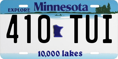 MN license plate 410TUI