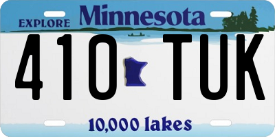 MN license plate 410TUK