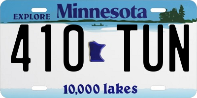 MN license plate 410TUN