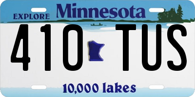 MN license plate 410TUS