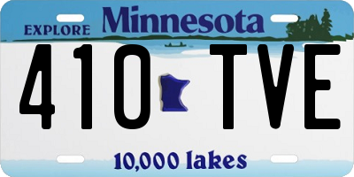 MN license plate 410TVE