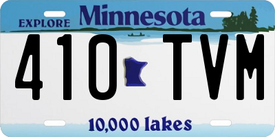 MN license plate 410TVM