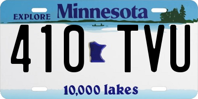 MN license plate 410TVU