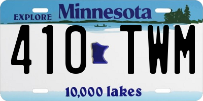 MN license plate 410TWM