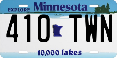 MN license plate 410TWN