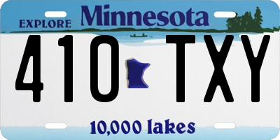 MN license plate 410TXY