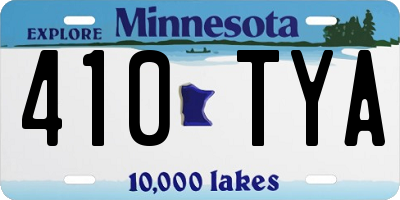 MN license plate 410TYA