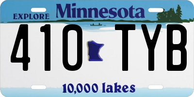MN license plate 410TYB