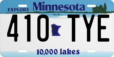 MN license plate 410TYE