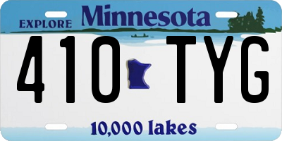 MN license plate 410TYG