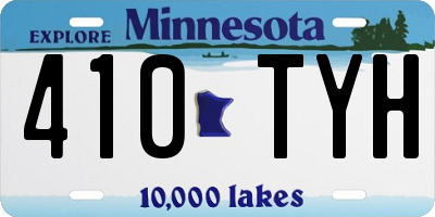 MN license plate 410TYH