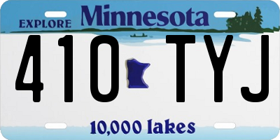 MN license plate 410TYJ