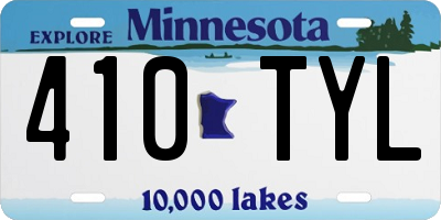 MN license plate 410TYL
