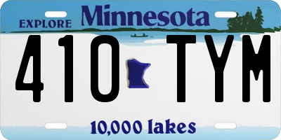 MN license plate 410TYM