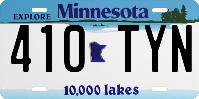 MN license plate 410TYN