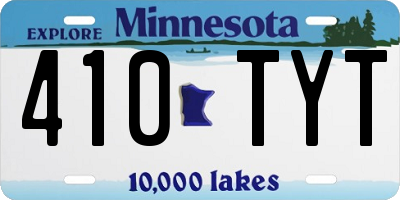 MN license plate 410TYT