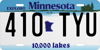 MN license plate 410TYU