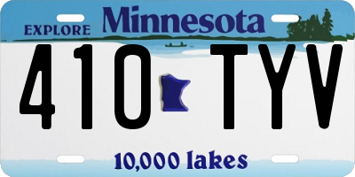 MN license plate 410TYV