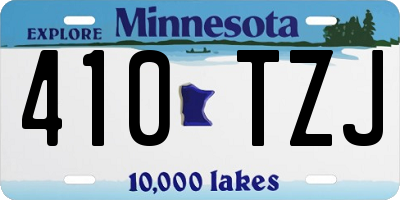MN license plate 410TZJ