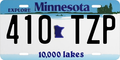 MN license plate 410TZP