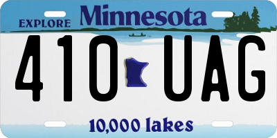 MN license plate 410UAG