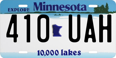 MN license plate 410UAH