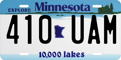 MN license plate 410UAM