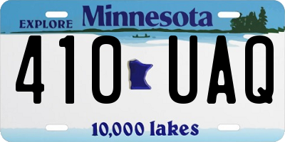 MN license plate 410UAQ