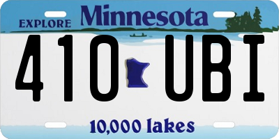 MN license plate 410UBI