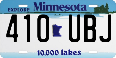 MN license plate 410UBJ