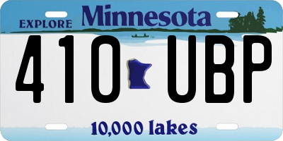 MN license plate 410UBP