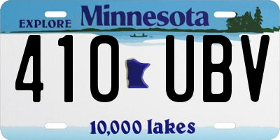 MN license plate 410UBV
