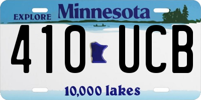 MN license plate 410UCB