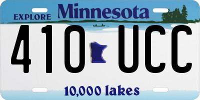 MN license plate 410UCC