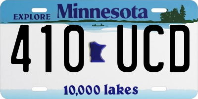 MN license plate 410UCD