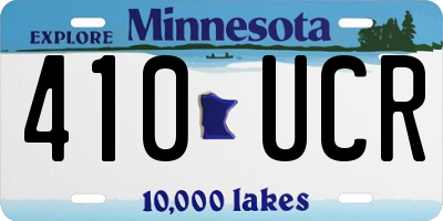 MN license plate 410UCR