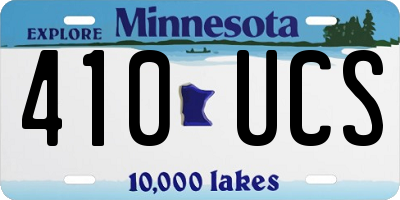MN license plate 410UCS